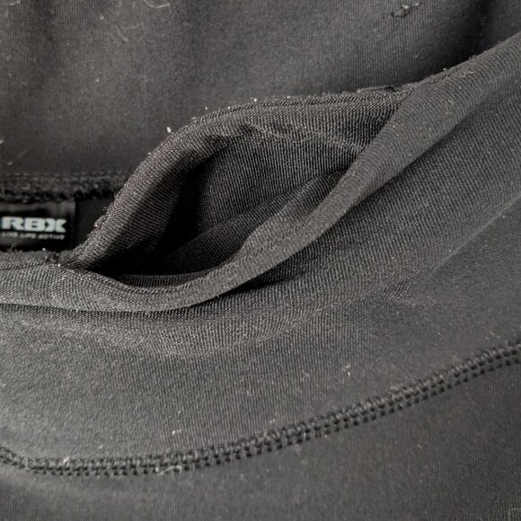 RBX Crop Leggings Stretch Capris Pant Bright Stripes Athleisure Neon - Picture 5 of 6